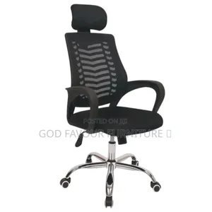 Headrest Office Chair Black With Arms Gfr3