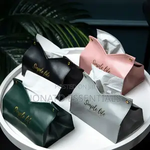 Stylish Leather Tissue Box Holder for Home, Car Office