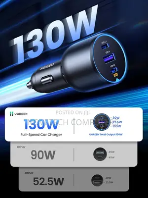Ugreen Car Charger 130w Usb C Car Charger 3-Port