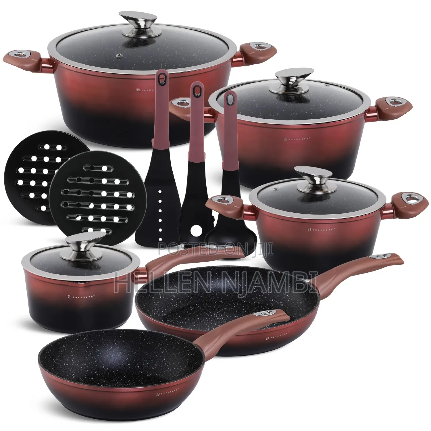 Edenburg Nonstick Cookware Set (15pcs)