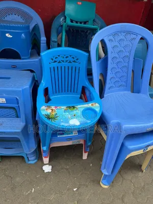 Blue Plastic Feeding Chair.Strong and Durable Plastic Chair