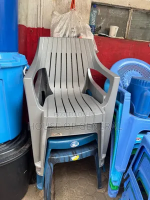 Gray Long Arm Plastic Chair. Good Quality Plastic Chairs