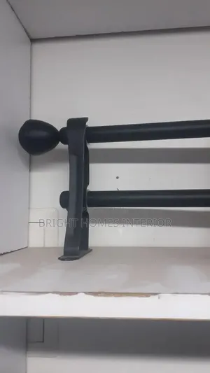 Black Matte Curtain Rod and Accessories Available