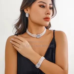 Silver Pearl 3pcs Multilayered Pearl Set