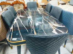 Dining Table With Marble Top + 6 Leather Seats + Delivery.
