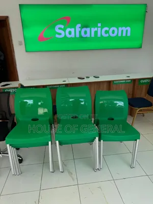 Bright Green Armless Plastic Chairs.Good Quality Chairs