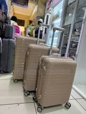Beige 3 in 1 Size No 30 Set of 3 in 1 Rubber Suitcase
