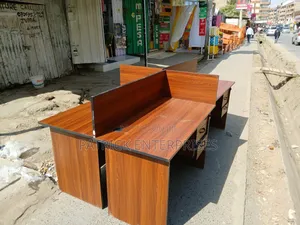 Modern 4 Way Workstation Dark Walnut 1.2 Mtrs Each Desk