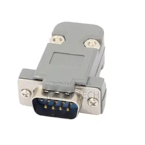 Db9 9-Pin 2 Rows Male Converter Connector Adapter W Kit Cove