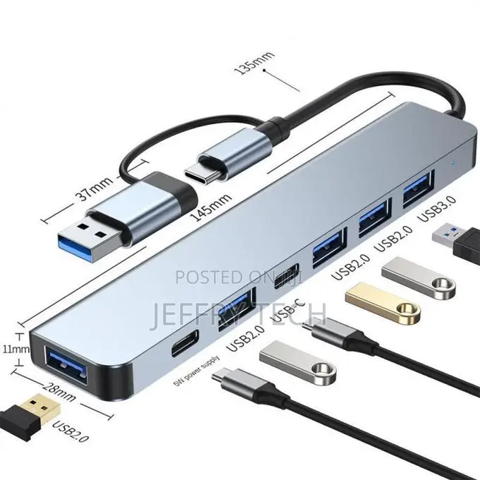 Ryra Usb C Hub Type C to HDM- Rj45 5 6 8 11 Ports Dock With