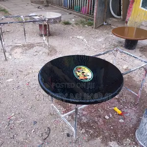 Round Black Marble Table