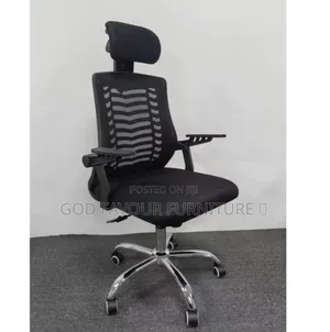 Armrests Headrest Black Office Chair Qw9ms