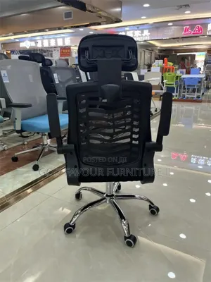 Black High Back Ergonomic Headrest Office Chair Bcr4