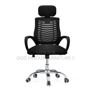 Vintage Black Headrest Office Chair Adjustable Hf5rk