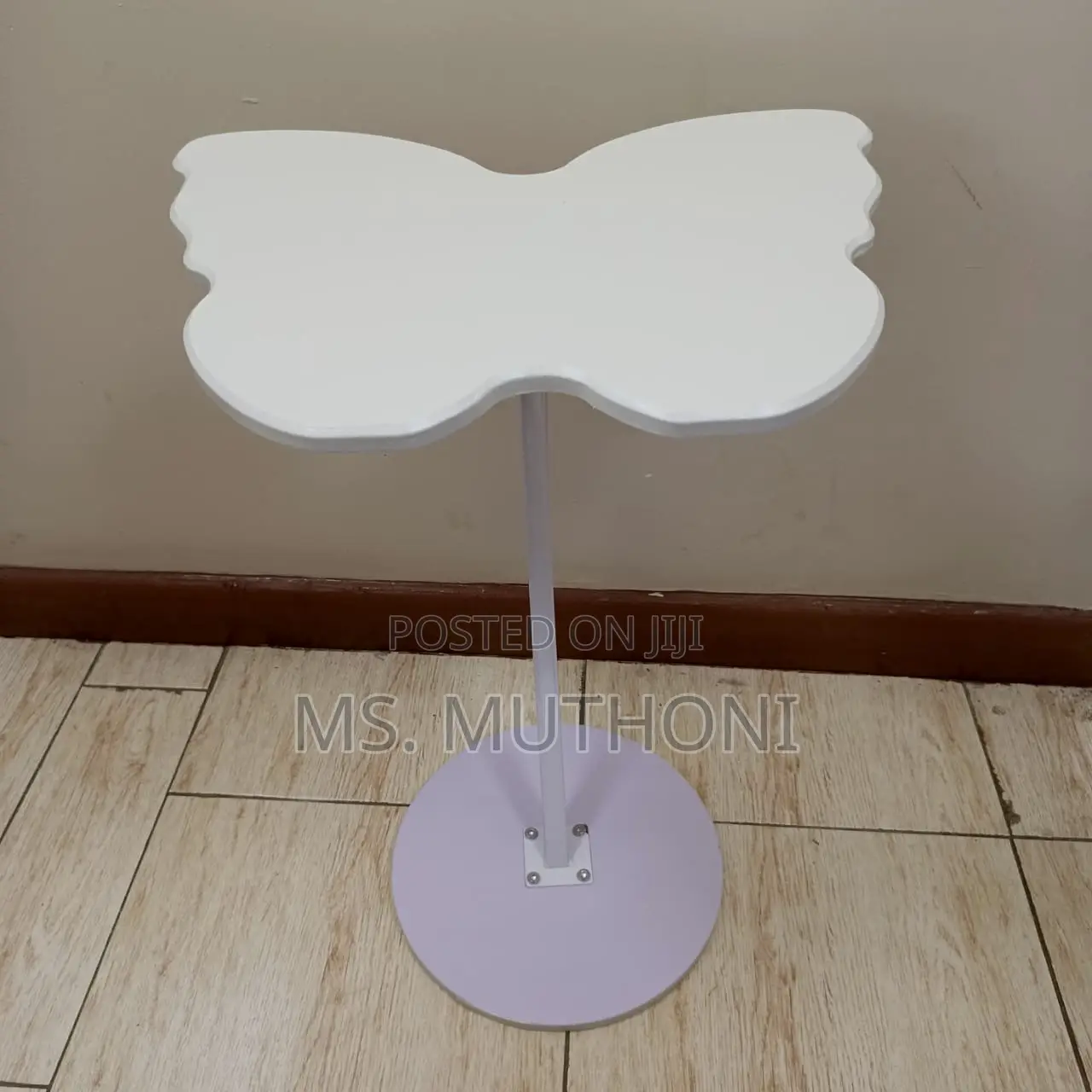 White Modern Butterfly Shaped Side Stool/Table*