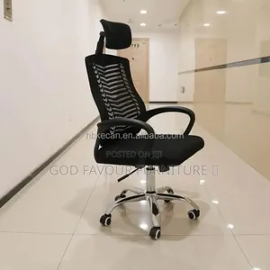 New Black Headrest Office Chair With Armrests Gf4w