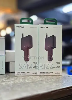 Green Lion Retractable 30w Car Charger