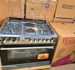 Standing Cooker Roch 90*60cm 4+2 Stainless Steel