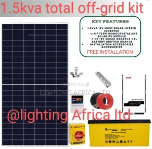 1.5kva Must Total Off-Grid Kit 200ah Renergy Agm Battery