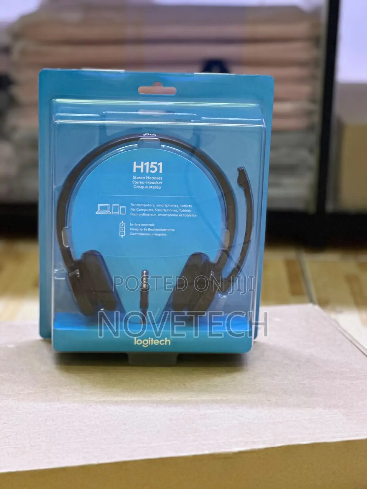 Logitech H151 Wired Headset Headphones Noise-Cancelling Mic