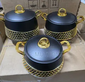 Black Premium Set of 3 Hot Pots