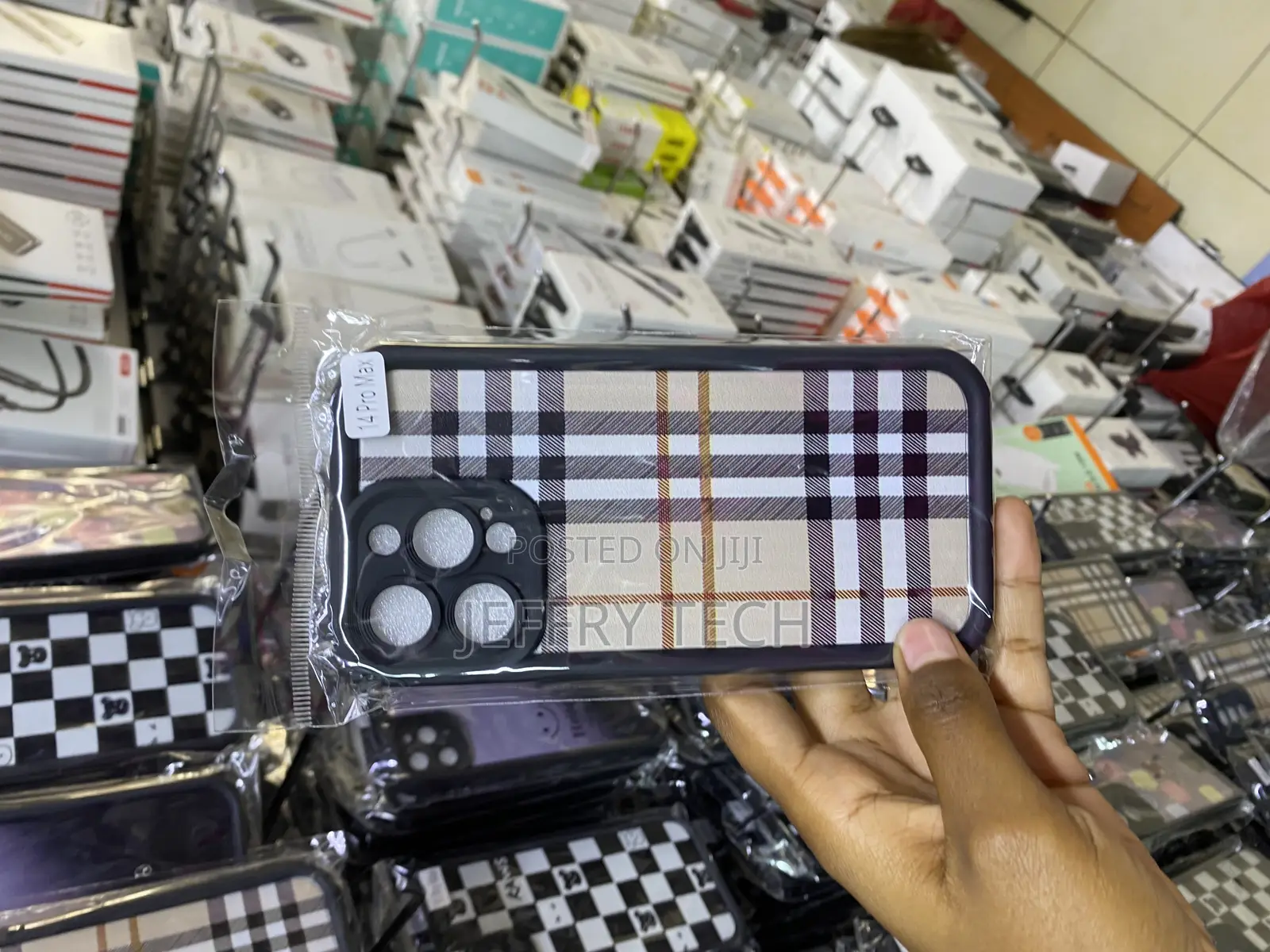 Hewas iPhone 14 Pro Max Tartan,Plaid,Checked, Pattern Case