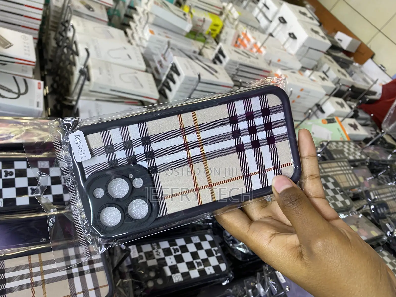 Hewas iPhone 14 Pro Max Tartan,Plaid,Checked, Pattern Case