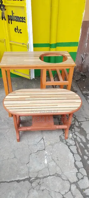 Gas Table With a Cylinder Hole+Small Table (Combo)
