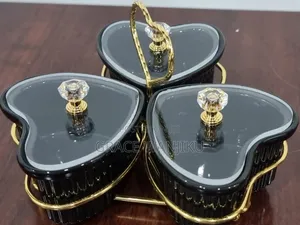 Set of 3 Ceramic Love Shape Sugar Bowls *