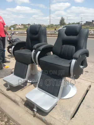 Two Jumbo Barber Chairs With Both Sides