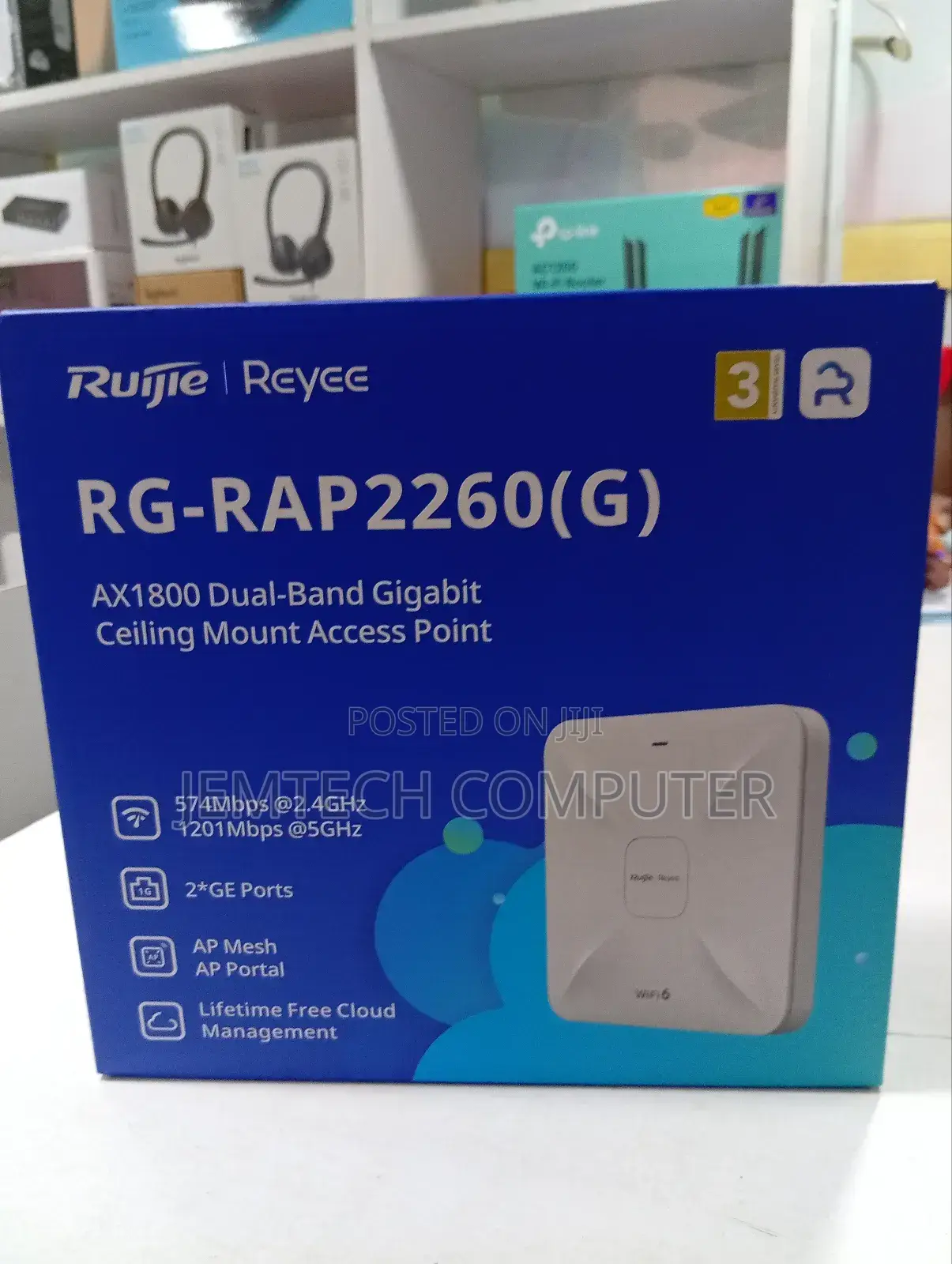 Rg-Rap2260(G) Reyee Wi-Fi 6 Ax1800 Ceiling Access Point