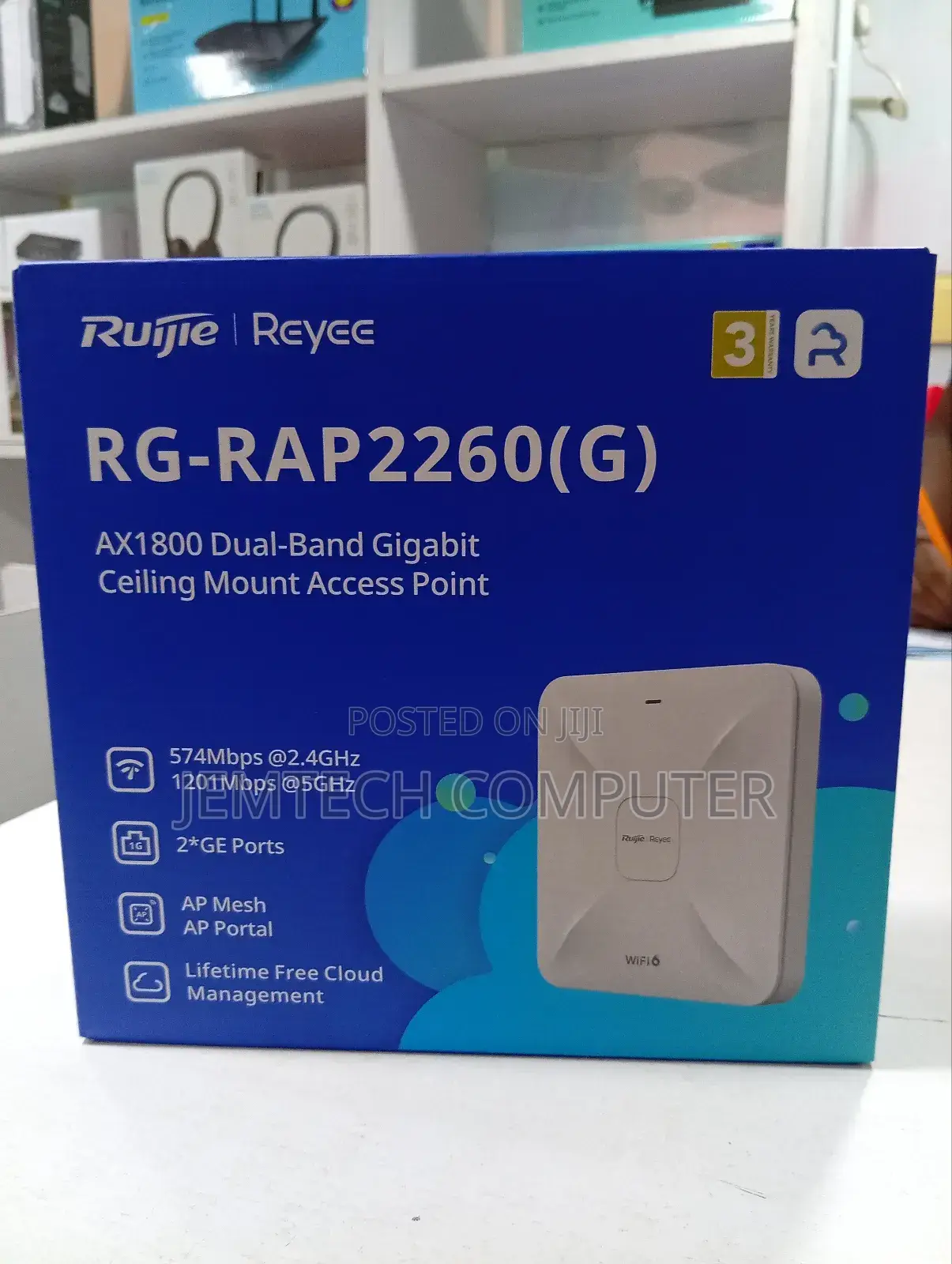 Rg-Rap2260(G) Reyee Wi-Fi 6 Ax1800 Ceiling Access Point