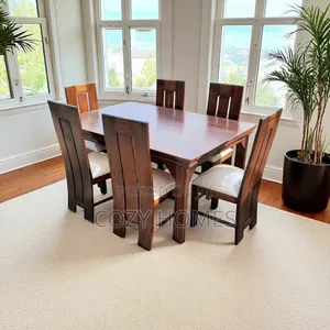 Dining Tabld a Masterful, Brown 6 Seater Dining Table
