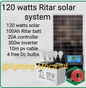 120 Watt's Ritar Solar System Complete