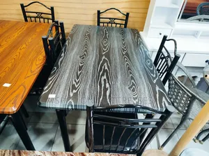 Wooden Top Dining Table With 4 Metallic Chairs + Delivery.