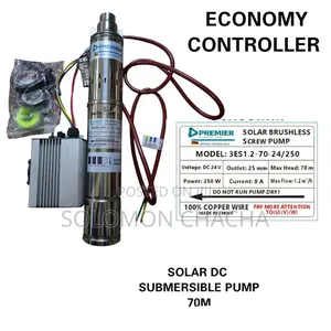 Premier 70m 250w Solar Dc Submersible Pump  With Controller