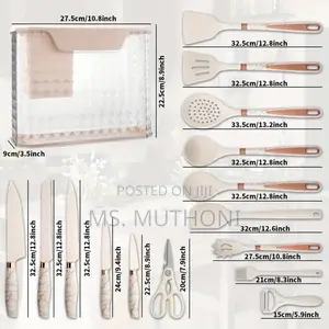 Aesthetic 16pcs/Stainless Steel Kitchen Knife Set