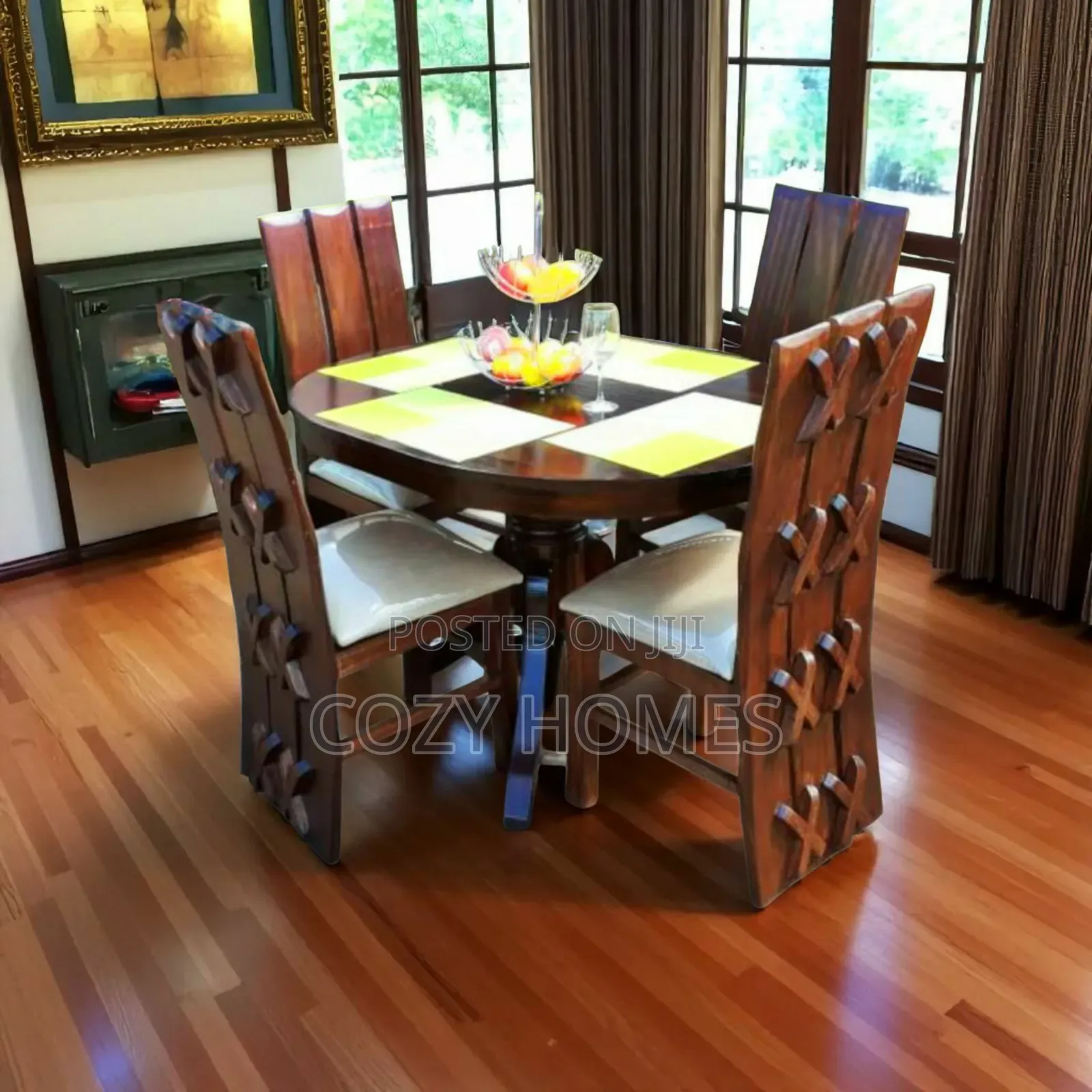 Dining Table, a Plush, Oenate 4 Seater Dining Table