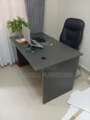 Home Office Desk and Executive Leather Chair