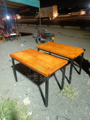 Wooden Metallic Table, 4ft by 2ft 