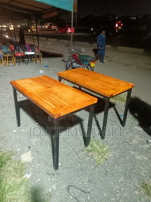 Wooden Metallic Table, 4ft by 2ft 
