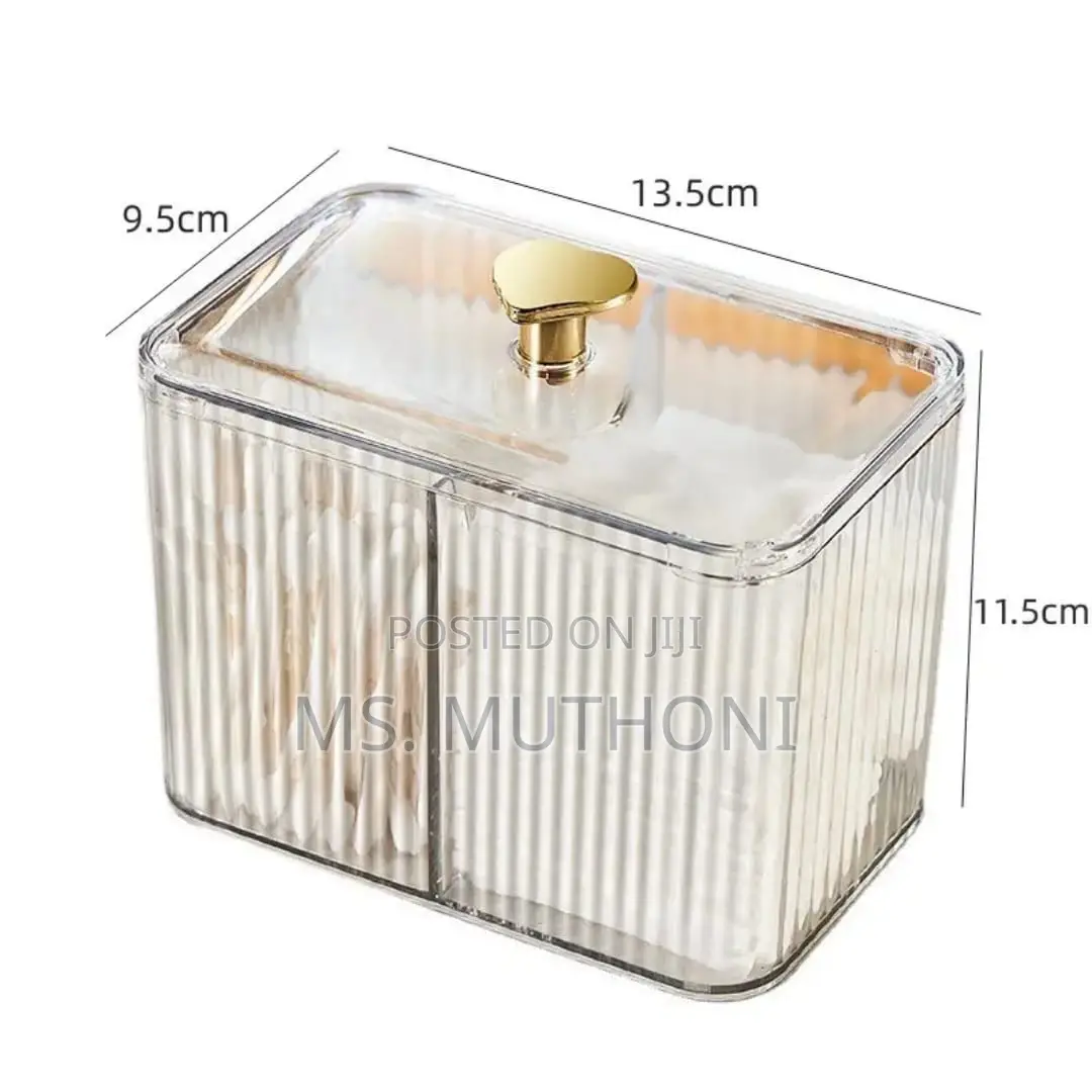 Transparent Acrylic Cotton Swab Storage Box