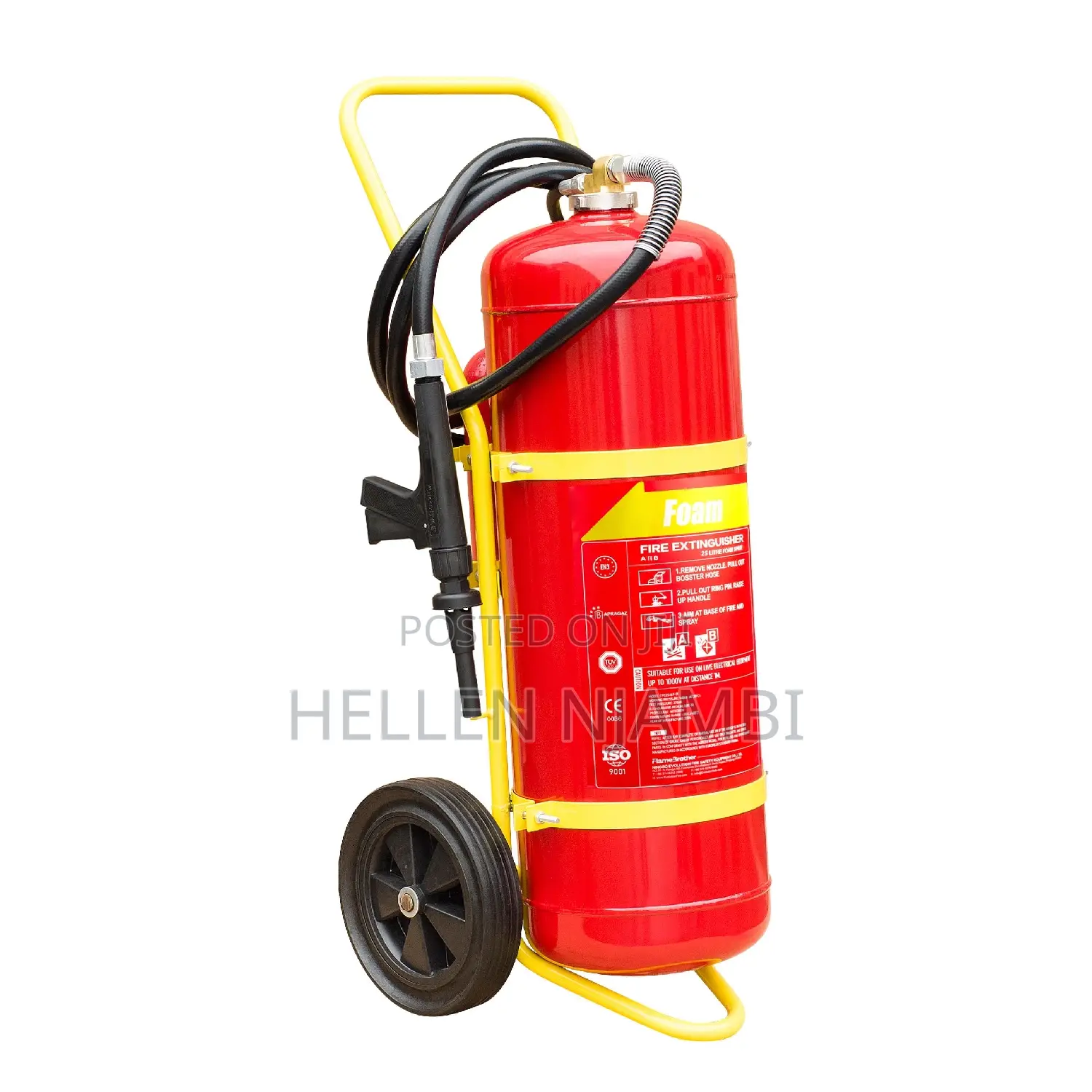 25litre Foam Trolley Fire Extinguisher + Vat