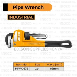 Pipe Wrench 36" Ingco Heavy Duty Plumber's Wrench Pipe Range