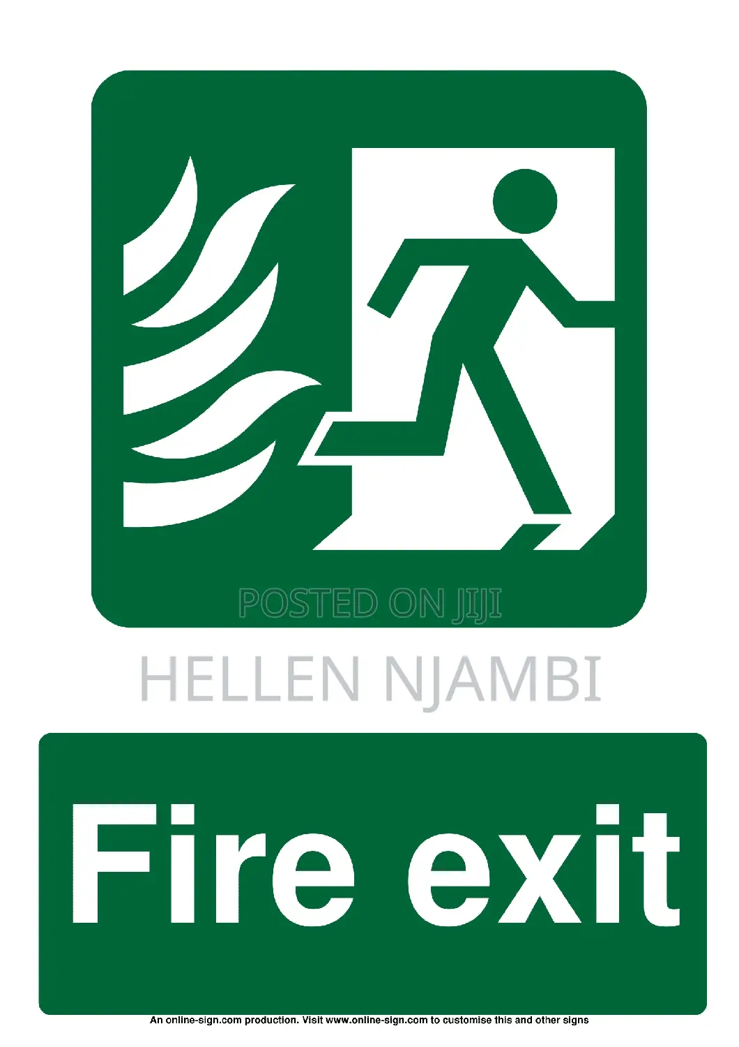 Fire Exit Sign Direction