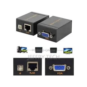 Vga Extender 60m, Vga Signal Extension Adapter Over Rj45 Cab