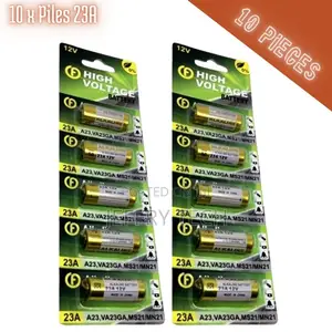 10 X Batteries A23 12v Multi-Purpose Alkaline Battery - Al