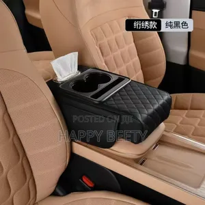 *Auto Center Console Armrest Cushion With 2 Cup Holder
