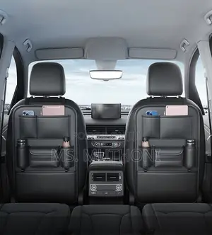 All in One Leather Car Back Seat Storage Bag