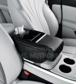 Auto Center Console Armrest Cushion With 2 Cups Holder,